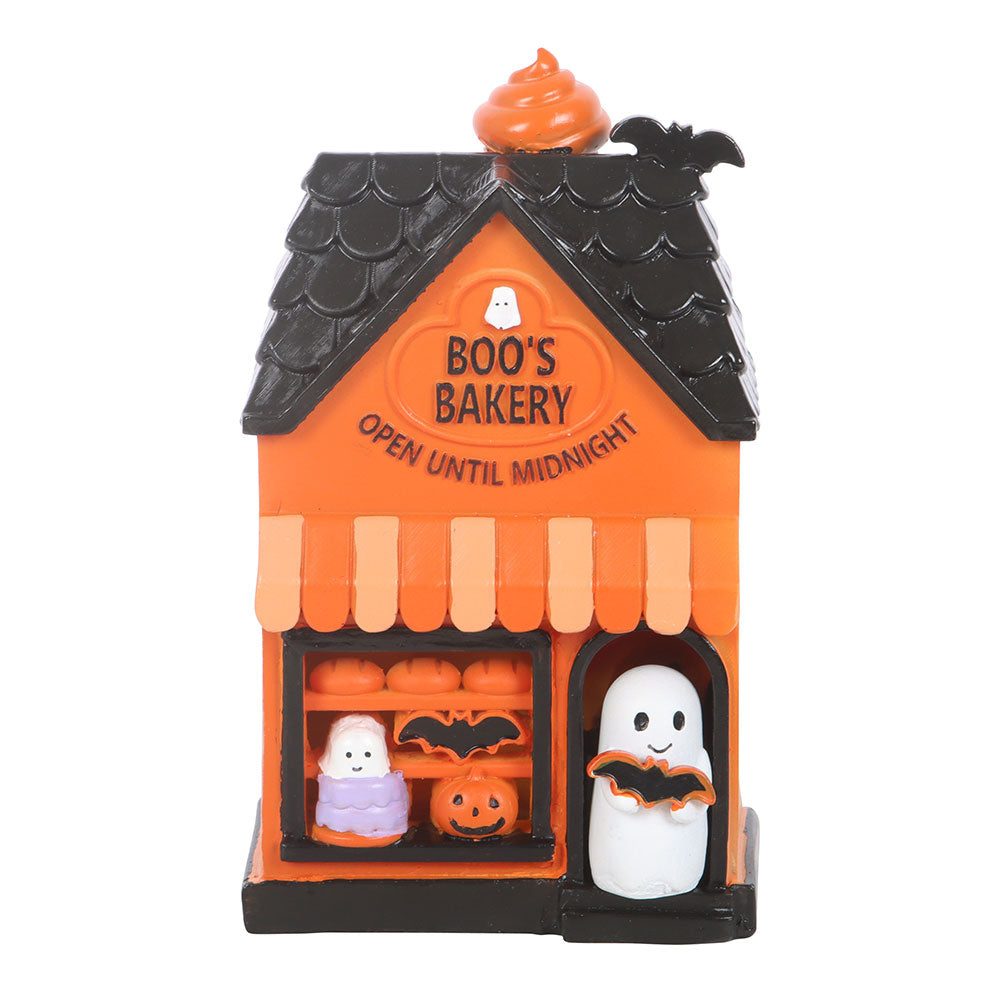 Boo's Bakery LED light up Halloween decoration spooky bakery scene tabletop decor