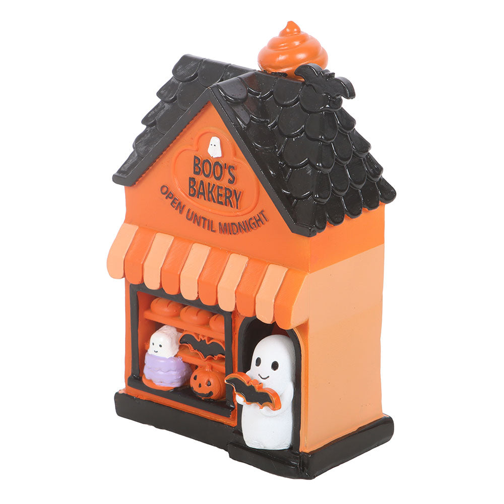 Boo's Bakery LED light up Halloween decoration spooky bakery scene tabletop decor
