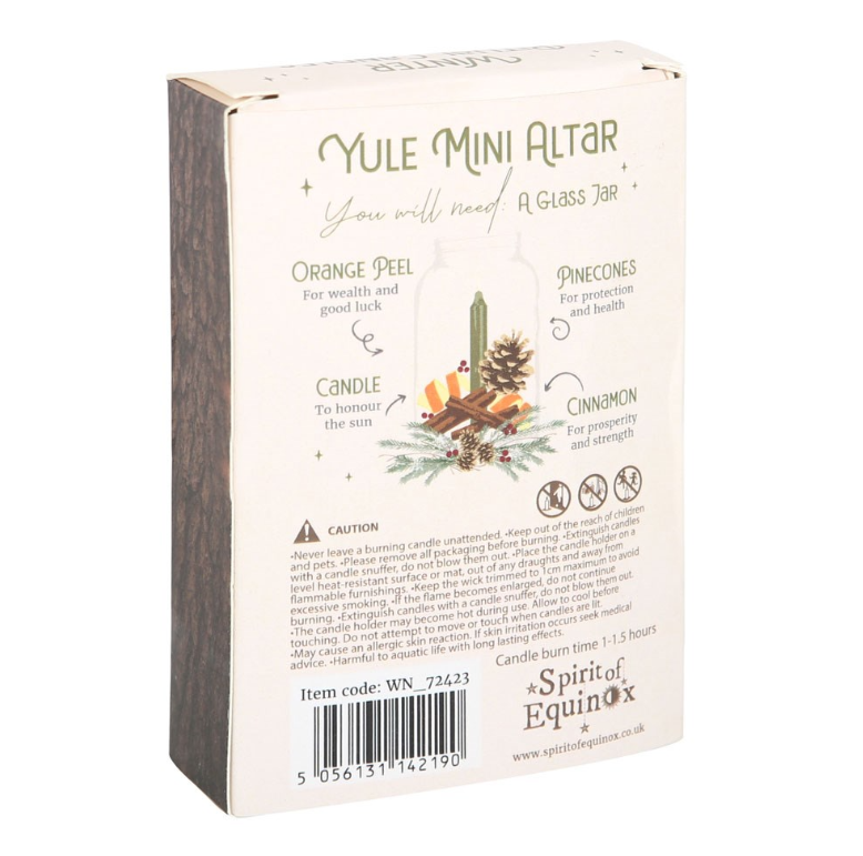 Cedar and pine winter ritual spell candles with pentagram motif