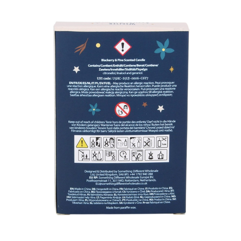 Blackberry and Pine Winter Ritual Spell Candles pack of 12 blue spell candles by MJ Gothic Gifts
