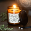 Gothic scented candle in glass jar by MJ Gothic Gifts