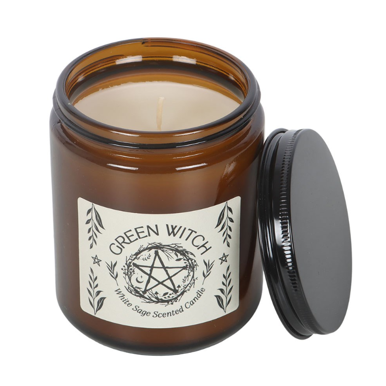 Gothic scented candle in glass jar by MJ Gothic Gifts