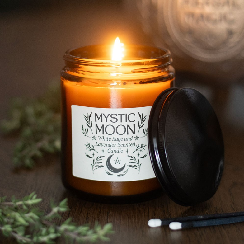 Gothic amber glass candle by MJ Gothic Gifts
Scented amber glass candle for gothic home décor