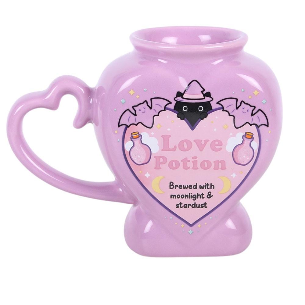 Pastel love potion shaped mug gothic coffee cup witchy moonlight stardust drinkware
