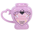 Pastel love potion shaped mug gothic coffee cup witchy moonlight stardust drinkware