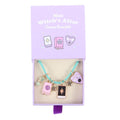 Mini witch altar charm bracelet with enamel icons on adjustable cord