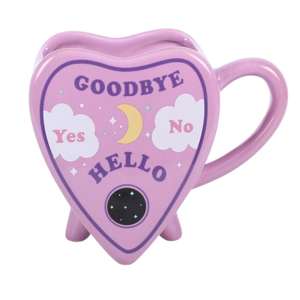 Pastel planchette shaped ceramic mug gothic drinkware witchy gift