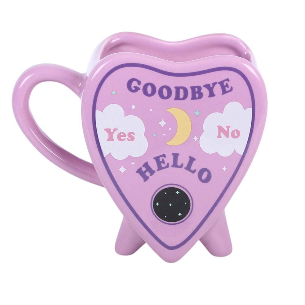 Pastel planchette shaped ceramic mug gothic drinkware witchy gift