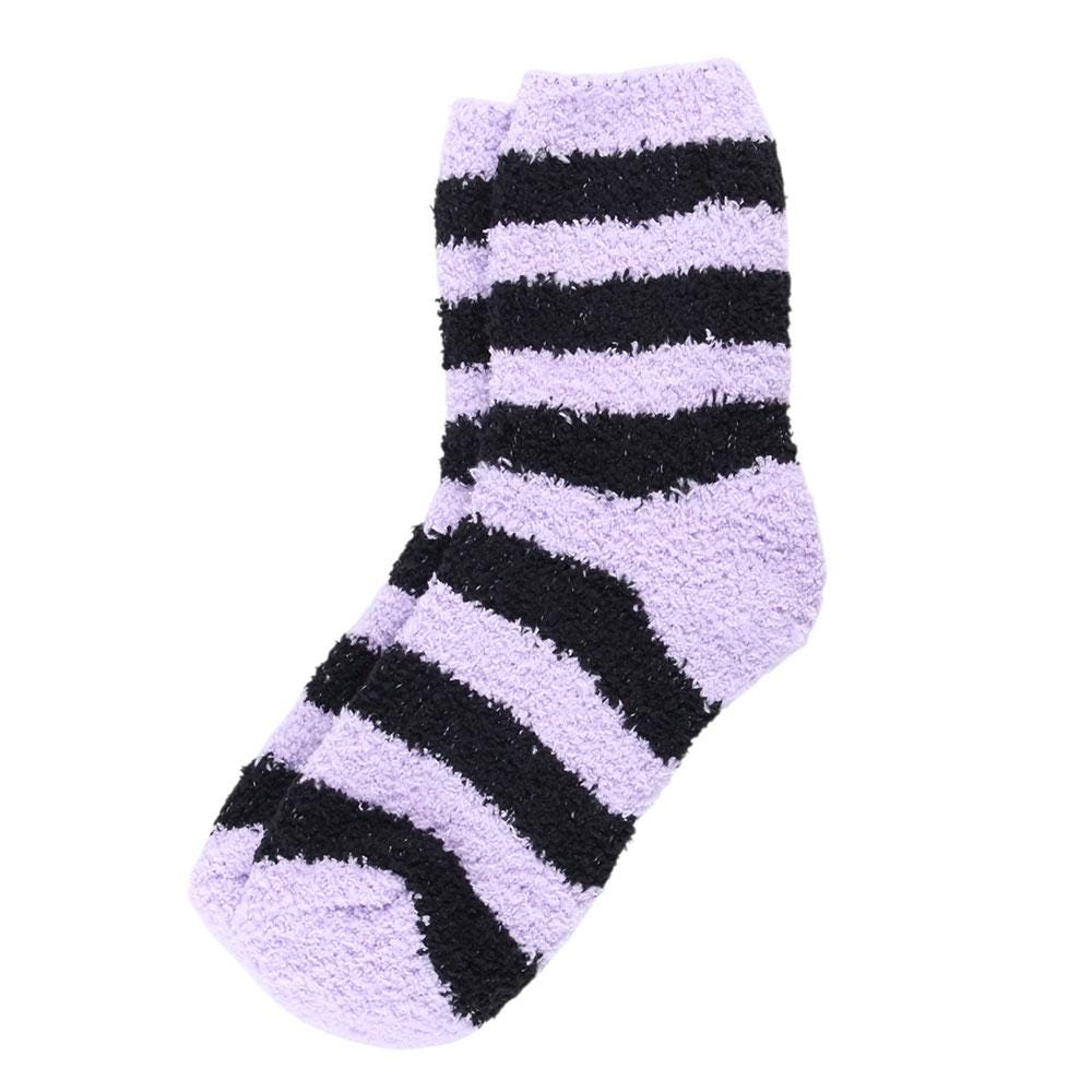 Pastel purple striped socks in coffin shaped gift box pastel goth gift