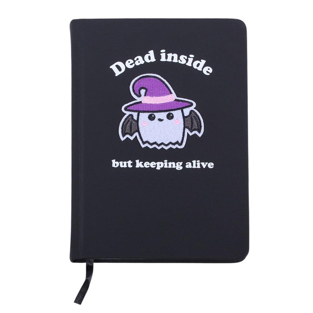 Dead inside A5 guided mindfulness journal with gothic cover design