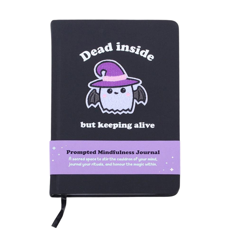 Dead inside A5 guided mindfulness journal with gothic cover design