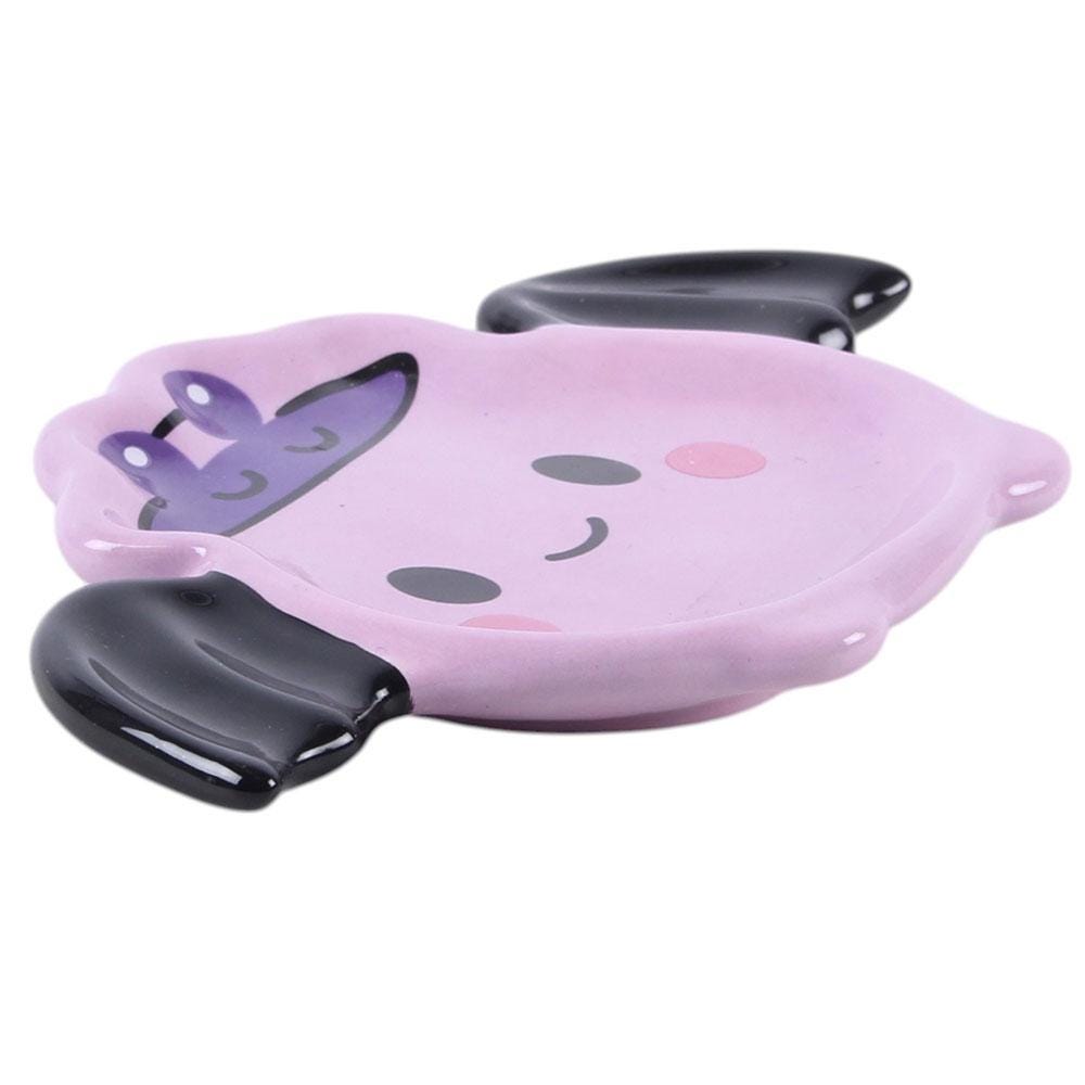 Pastel batbrew cauldron trinket dish with bat wings smiling face gothic desk decor