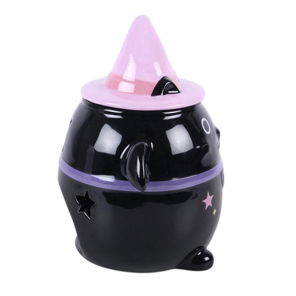 Pastel witch cat bat oil burner gothic witch hat home decor fragrance accessory