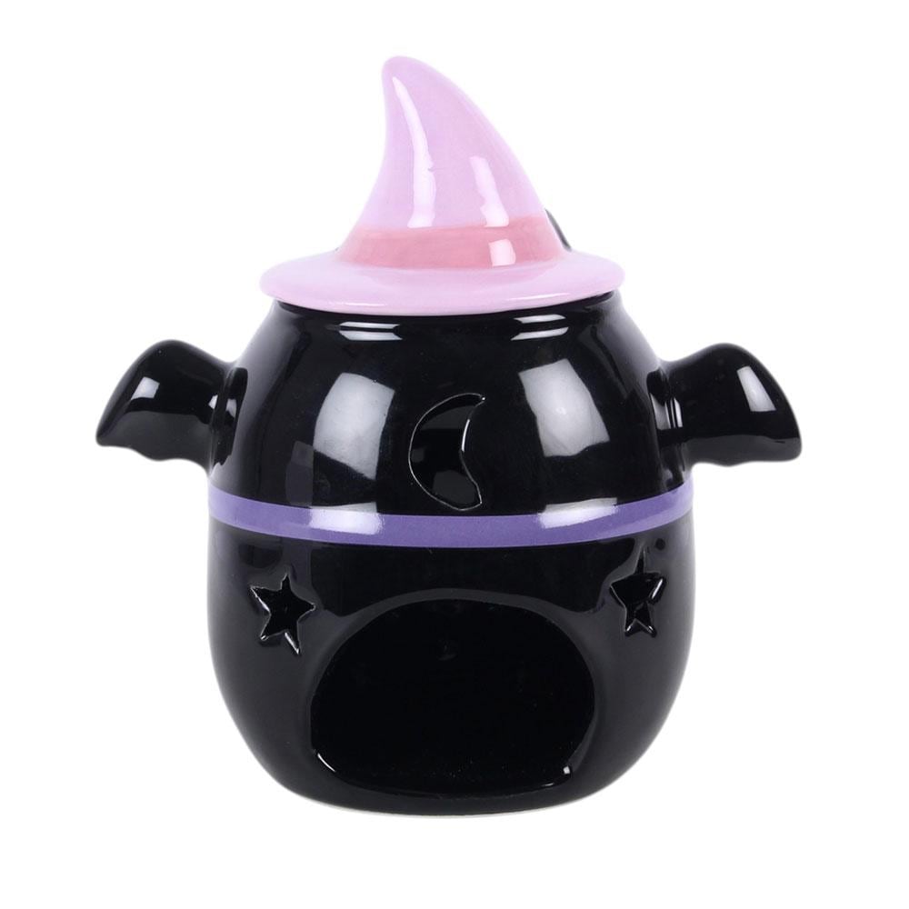 Pastel witch cat bat oil burner gothic witch hat home decor fragrance accessory