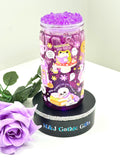 Pastel gothic Halloween snow globe tumbler with iced lid and straw